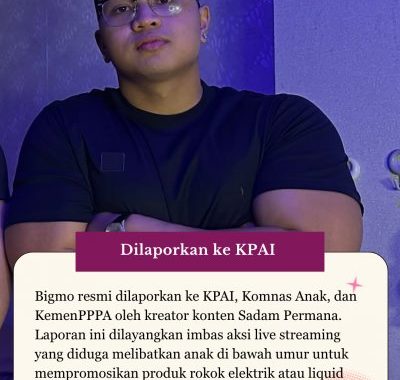 Bigmo Dilaporkan ke KPAI Gegara Libatkan Anak di Iklan Vape –